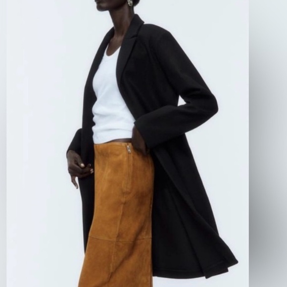 Zara Classic Black Trench Coat - Picture 2 of 6